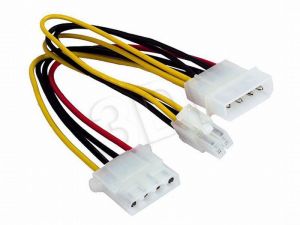 Kabel zasilający Gembird ( 2HDD/4 pin P4 0.15m żółty )