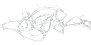 Activejet Lampki choinkowe AJE-CHAIN200 (200 LED zimna biel 13m) biały przewód