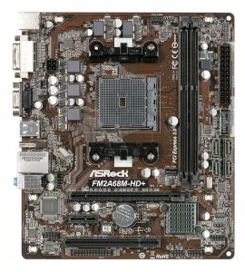 ASROCK FM2A68M-HD+ A68H SFM2+ (PCX/DZW/VGA/GLAN/SATA3/USB3/RAID/DDR3/CROSSFIRE) mATX