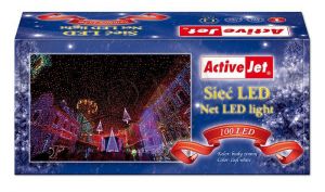 Activejet Lampki choinkowe NLB10012CO (100 LED zimna biel 2m) czarny przewód