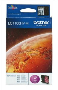 BROTHER Tusz Czerwony LC1100HYM=LC-1100HYM, 750 str.