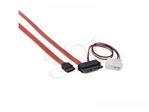 Kabel Gembird ( micro SATA - micro SATA Data + Molex 0,45m czerwony )