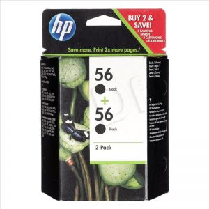 HP Tusz Czarny HP56*2=C9502AE, 2xBk, 2xC6656AE, 2x450 str./2x19 ml