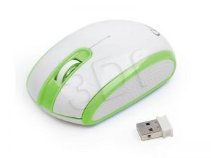 GEMBIRD MYSZ BEZPRZEWODOWA MUSW-105-G 2,4 GHZ OPTYCZNA ZIELONO-BIAŁA