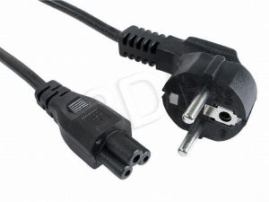 Kabel zasilający Gembird ( CEE 7/7 - C5 (koniczynka) 1.8m czarny )