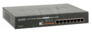 PLANET GSD-808HP Gigabit Switch 8-port PoE 802.3at, cichy - bez wentylatora