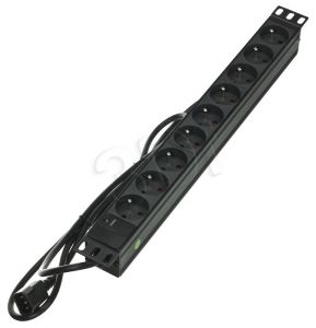 ALANTEC Listwa zasilająca przepięciowa PZ09U (9szt. gniazd czarna 1,8m)