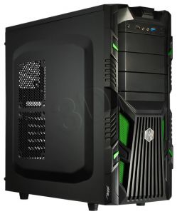 Obudowa Midi Tower Akyga AKY007BG Czarny + wstawki zielone