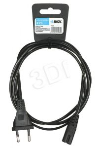 Kabel zasilający I-Box ( Schuko - IEC320 C7 M-F 1,5m czarny )