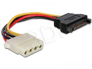 Kabel zasilający Gembird ( SATA - Molex M-F 0,15m czarny )