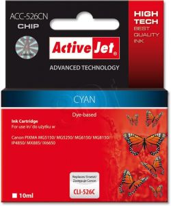 ActiveJet ACC-526CN tusz cyan do drukarki Canon (zamiennik Canon CLI-526C) Supreme/ chip