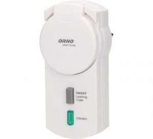 gniazdo zewnętrzne or-sh-1713 sterowane bezprzewodowo orno smart living - możliwość montażu - zadzwo