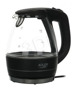 Czajnik elektryczny Adler (1,5l 2000W Przezroczysty/czarny)