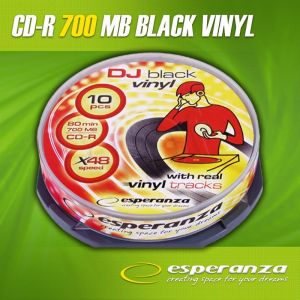 CD-R Esperanza 2096 Vinyl Black 700MB 52x 10szt. cake