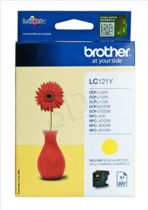 BROTHER Tusz Żółty LC121Y=LC-121Y, 300 str.