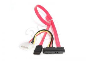 Kabel zasilający Gembird ( SATA combo 0.35m czerwony )