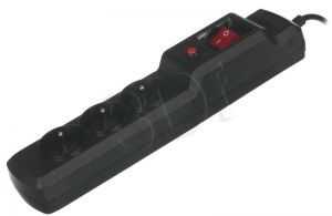 Activejet Listwa zasilająca przepięciowa Combo 3Gn (3szt. gniazd czarny 1,5m)