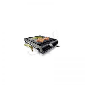 Grill elektryczny Philips HD4417 (2000W stołowy-otwarty, czarny-metaliczny)