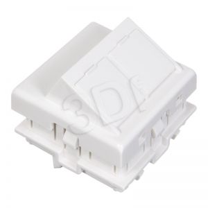 Adapter Alantec biały 5x45 kątowy z klapkami przeciwkurzowymi