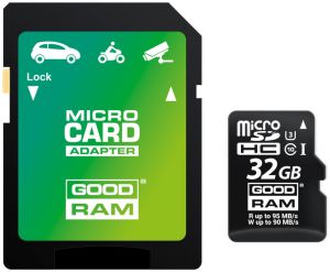 karta pamięci micro sd goodram uhs1 cl10 u3 32gb + adapter - możliwość montażu - zadzwoń: 34 333 57