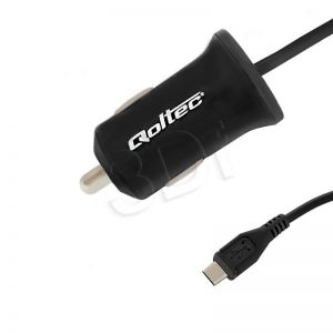 Qoltec Ładowarka samochodowa 50046.12W 5V 2.4A MICRO USB 1.4M 12W