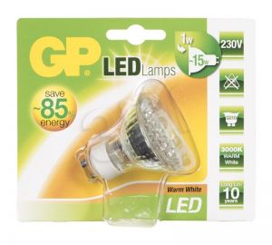 GP Battery żarówka LED GPESLTWI00 (reflektor 1W GU10 biały ciepły)