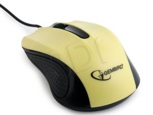Gembird Mysz przewodowa optyczna MUS-101-Y 1200dpi czarno-żółta