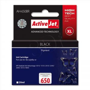 ActiveJet AH-650BR tusz czarny do drukarki HP (zamiennik HP 650 CZ101AE) Premium, +90% drukuj więcej