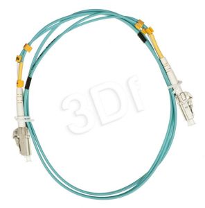 Patchcord światłowodowy MM Alantec ( LC - LC OM3 50/125 duplex LSOH 1m turkusowy )