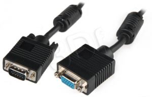 Kabel Equip ( VGA - VGA M-F 1,8m czarny ferryt )