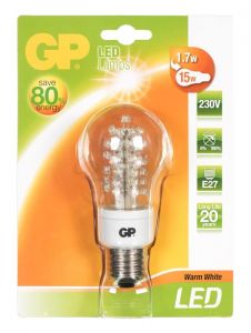 GP Battery żarówka LED GPESLCLS00 (standardowa 1,7W E27 biały ciepły)