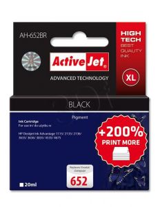 ActiveJet AH-652BR tusz czarny do drukarki HP (zamiennik HP 652 F6V25AE) Premium, +200% drukuj więce