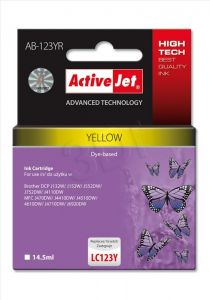ActiveJet AB-123YR tusz żółty do drukarki Brother (zamiennik Brother LC123Y) Premium
