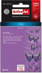 ActiveJet AB-1000CN tusz cyan do drukarki Brother (zamiennik Brother LC1000C) Supreme