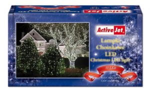 Activejet Lampki choinkowe CL505CO (50 LED zimna biel 5m) czarny przewód
