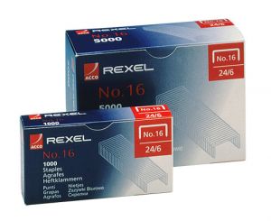 Zszywki nr 16 (6mm) 24/6, 1000 szt.